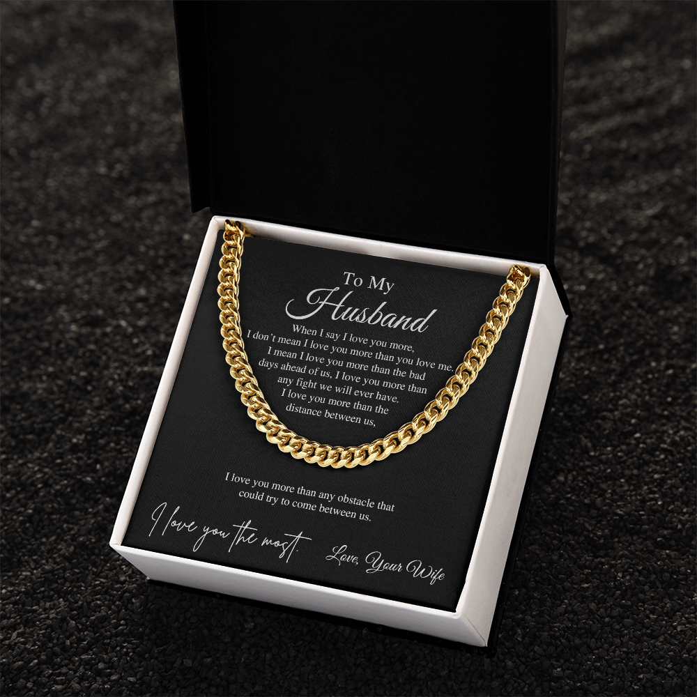 To My Husband - Cuban Chain