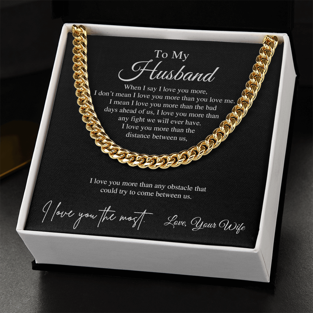 To My Husband - Cuban Chain
