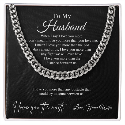 To My Husband - Cuban Chain