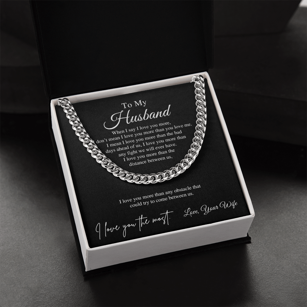 To My Husband - Cuban Chain