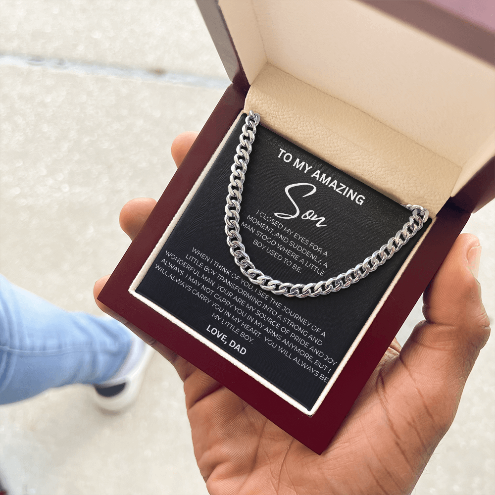 To My Amazing Son, Love Dad - Cuban Chain