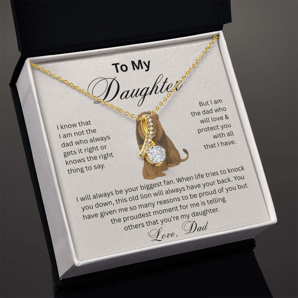 To My Daughter - From Dad - Lion & Cub- Necklace