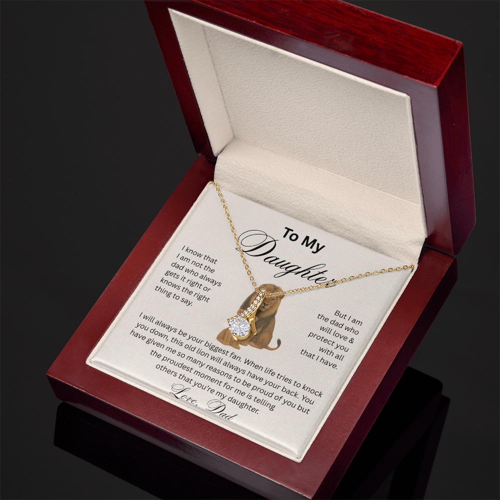 To My Daughter - From Dad - Lion & Cub- Necklace