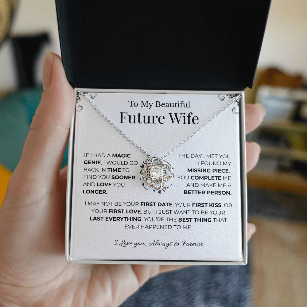 To My Beautiful Future Wife - My Missing Piece - Love Knot Necklace