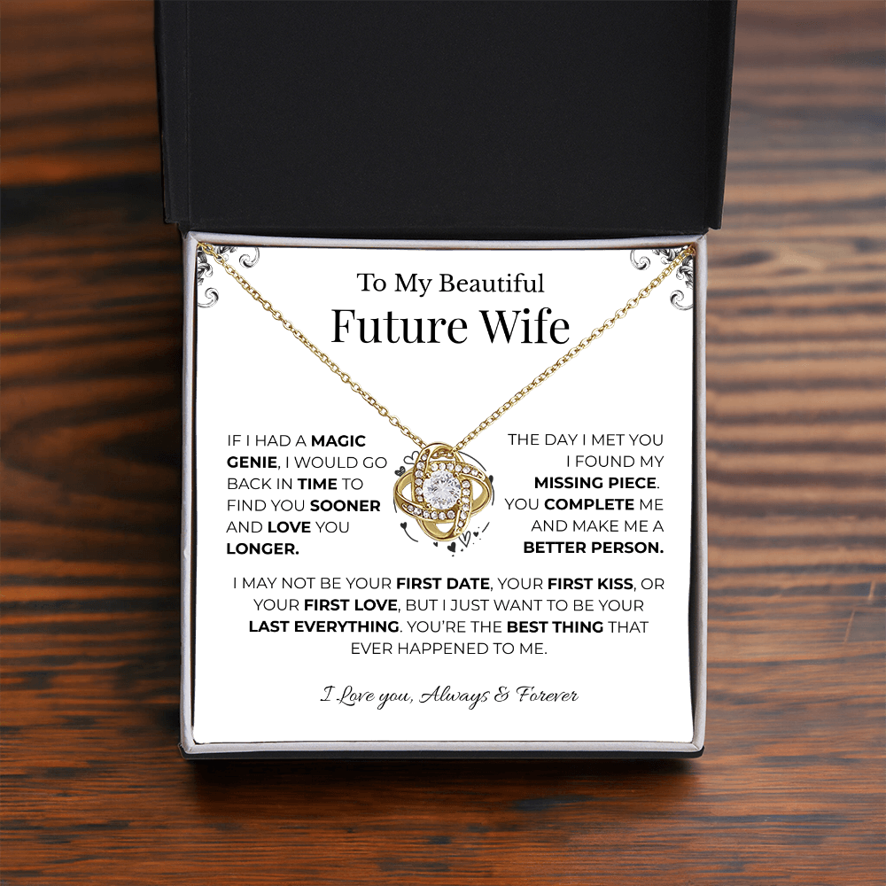 To My Beautiful Future Wife - My Missing Piece - Love Knot Necklace