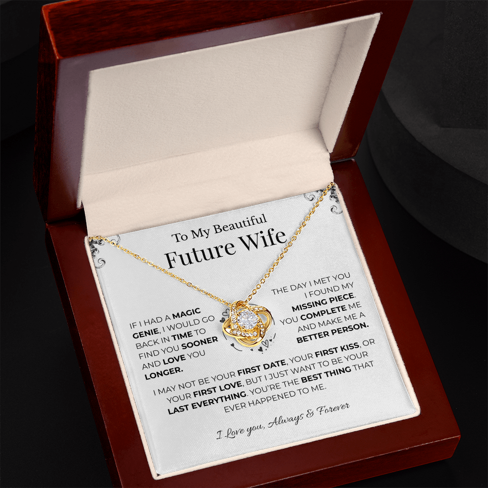 To My Beautiful Future Wife - My Missing Piece - Love Knot Necklace