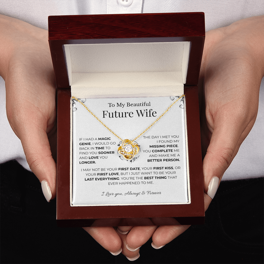 To My Beautiful Future Wife - My Missing Piece - Love Knot Necklace