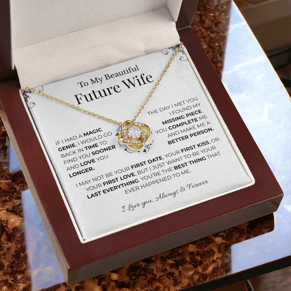 To My Beautiful Future Wife - My Missing Piece - Love Knot Necklace