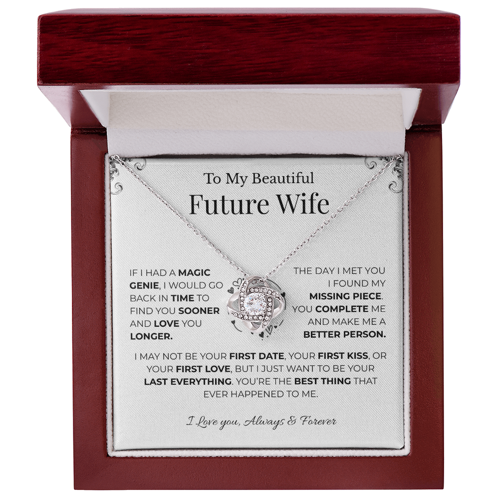 To My Beautiful Future Wife - My Missing Piece - Love Knot Necklace