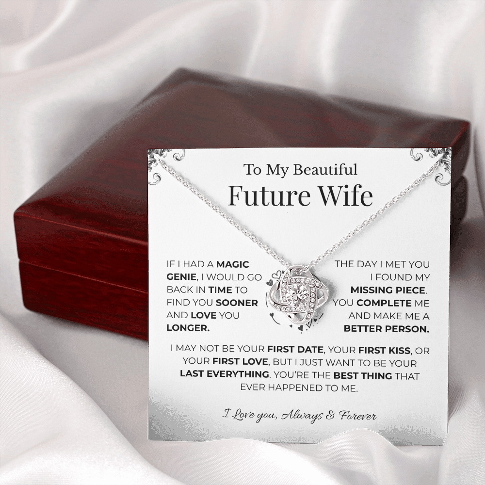 To My Beautiful Future Wife - My Missing Piece - Love Knot Necklace
