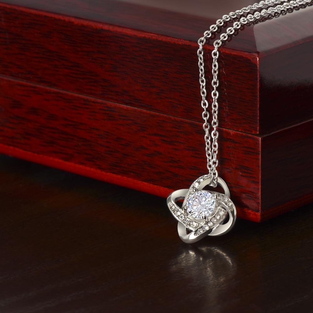 To My Beautiful Daughter - From Dad, Love Knot Necklace
