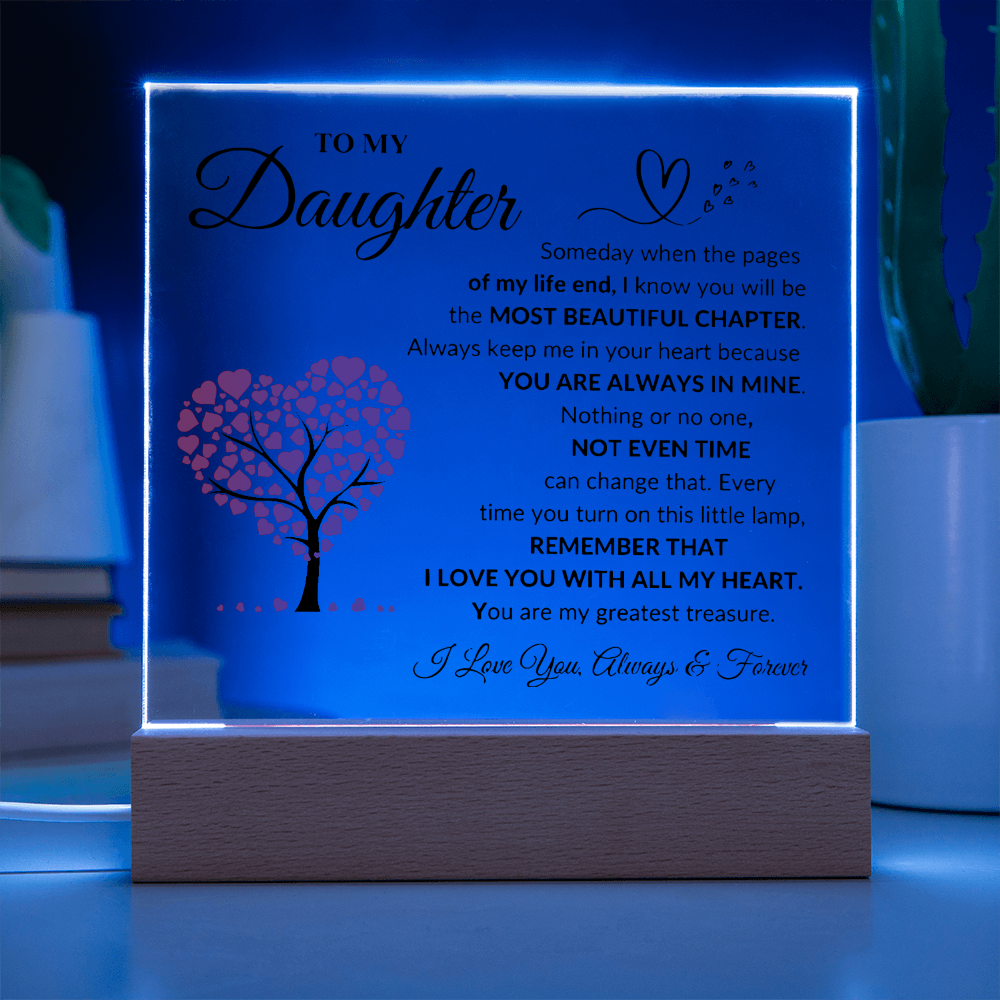 To My Daughter | Printed Square Acrylic