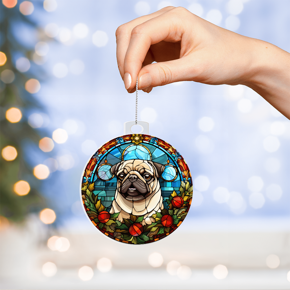 Pet Faux Stained Glass Ornament - Acrylic