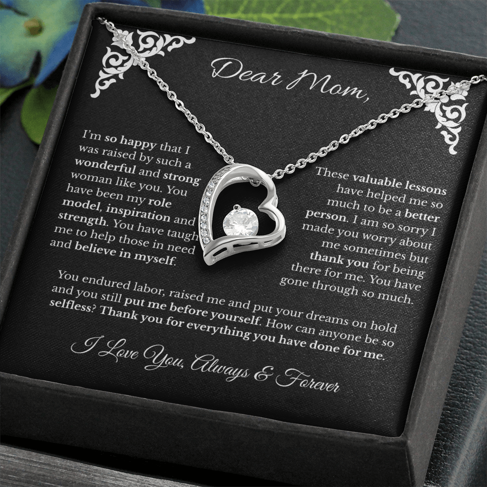 Dear Mom Heart Necklace