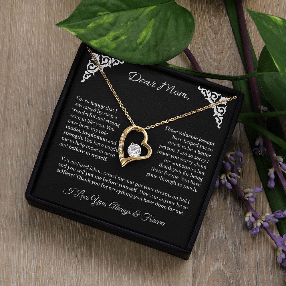 Dear Mom Heart Necklace