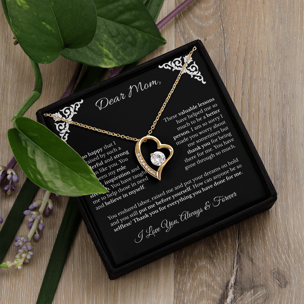 Dear Mom Heart Necklace