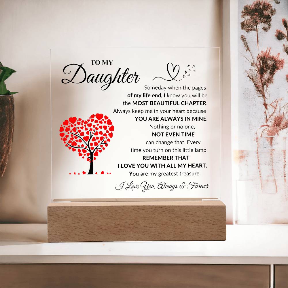 To My Daughter | Printed Square Acrylic