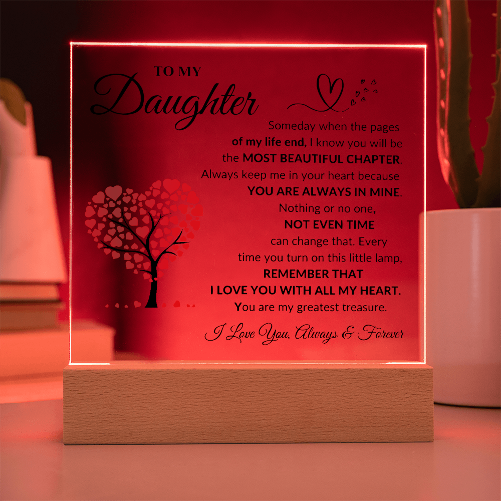 To My Daughter | Printed Square Acrylic