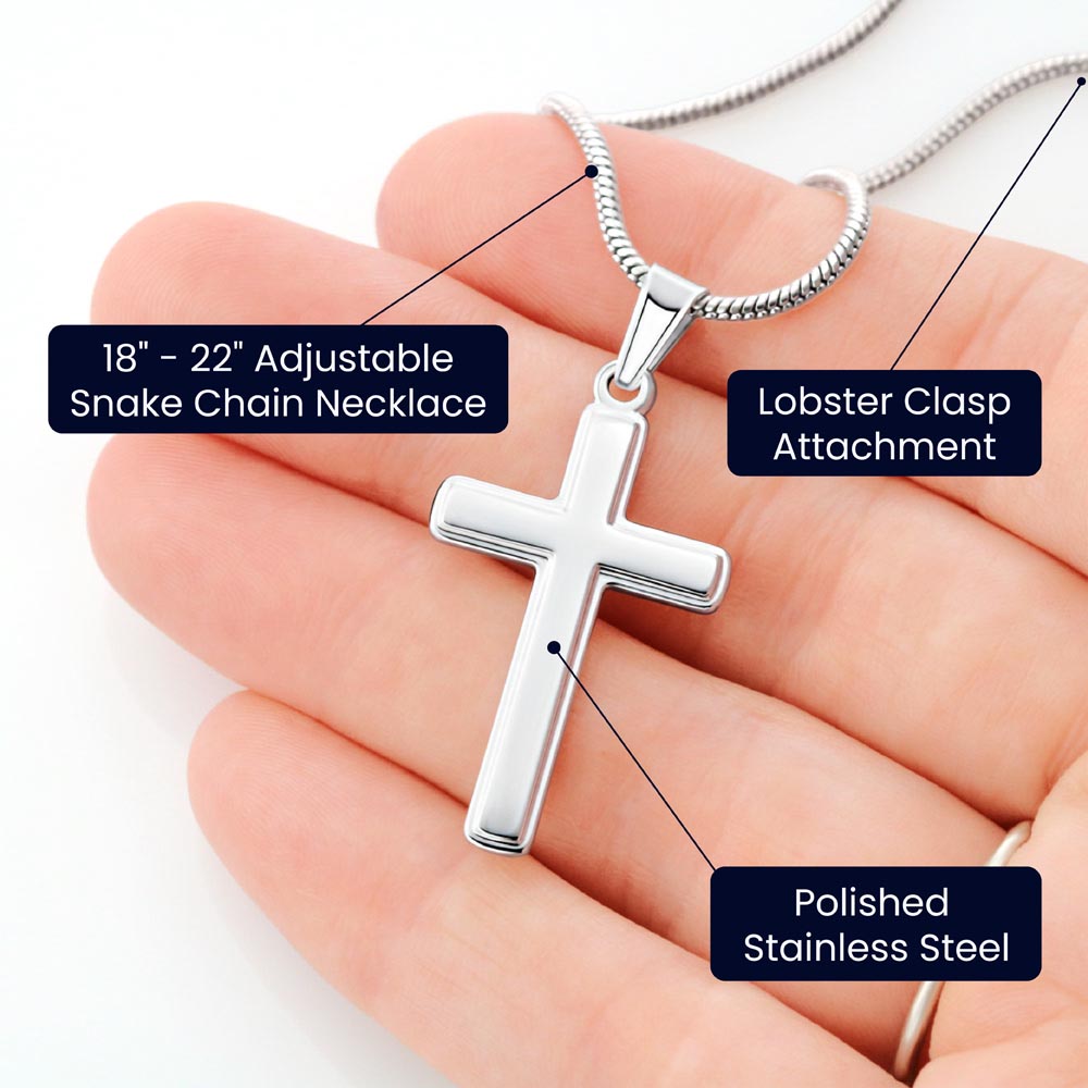To My Son - Love Dad - Cross Pendant