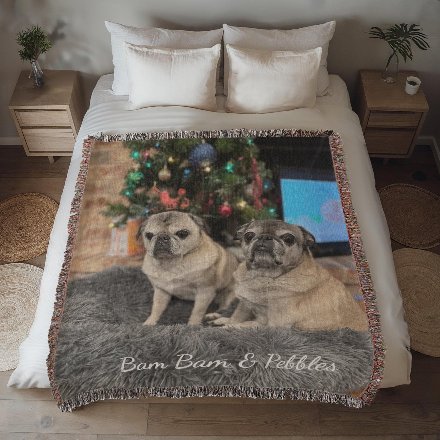 Wrap Yourself in Love with a Personalized Heirloom Woven Pet Blanket (Portrait)