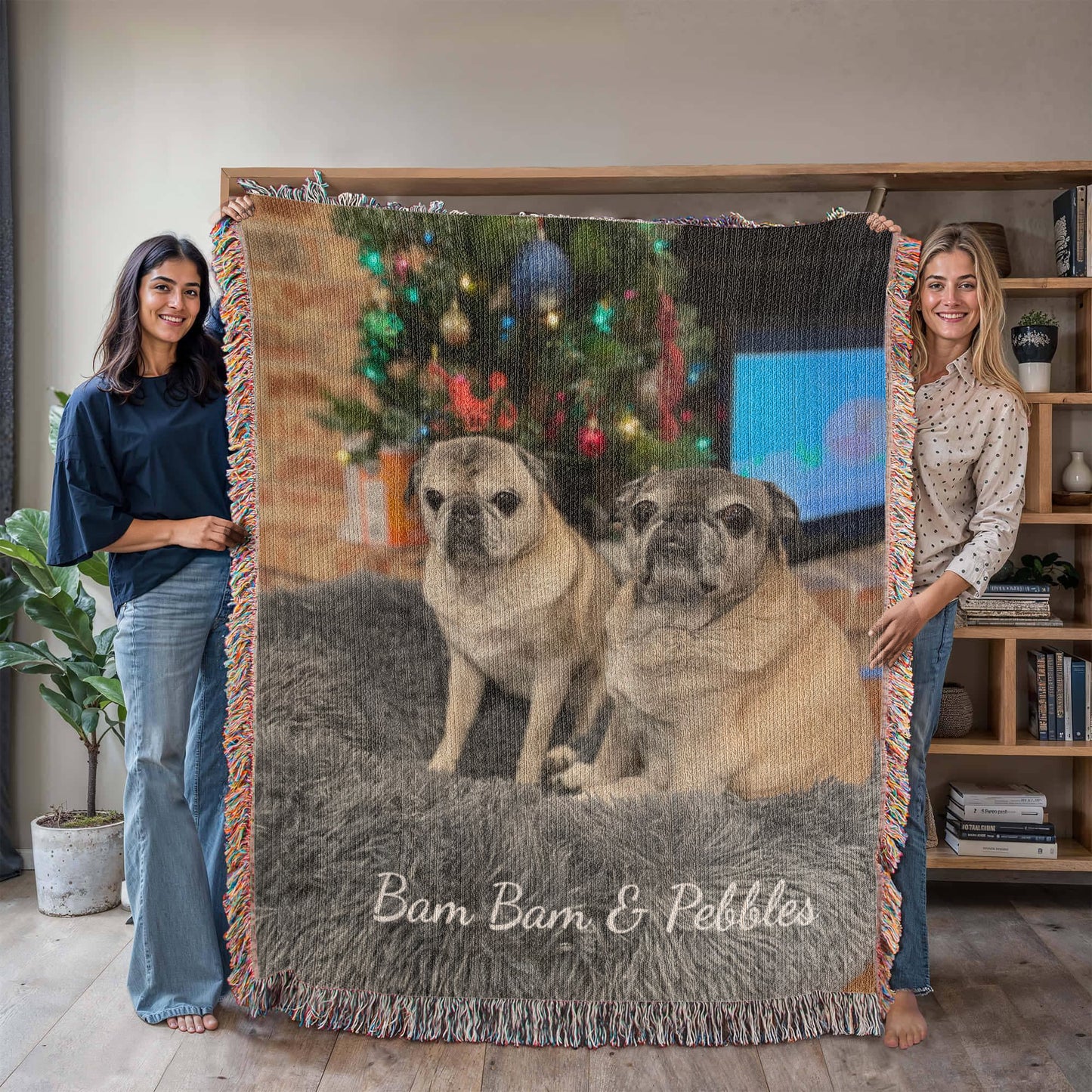 Wrap Yourself in Love with a Personalized Heirloom Woven Pet Blanket (Portrait)