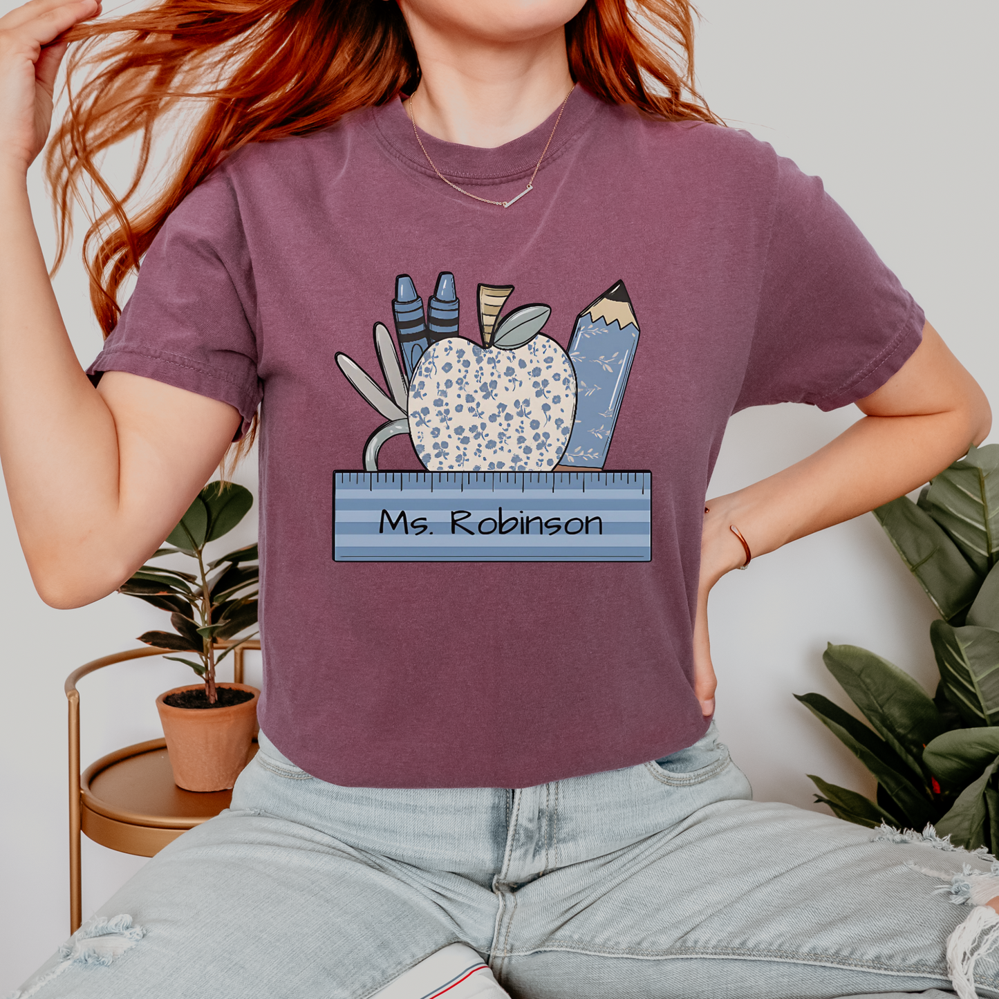 Personalized Teacher T-Shirt (Comfort Colors)