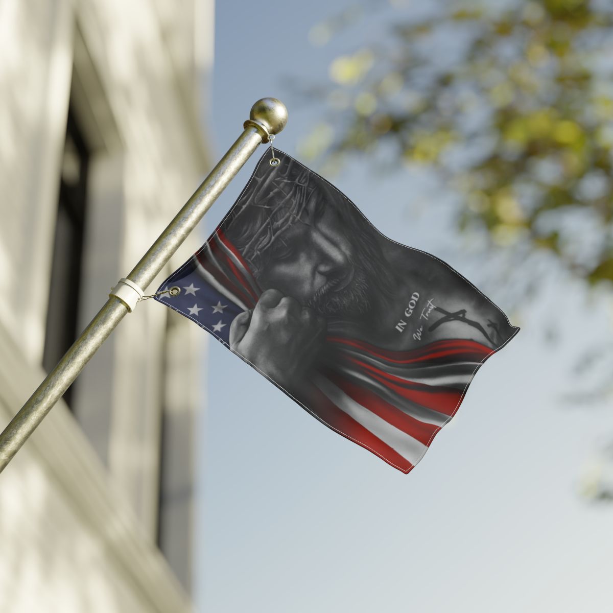 In God We Trust Double Sided Flag
