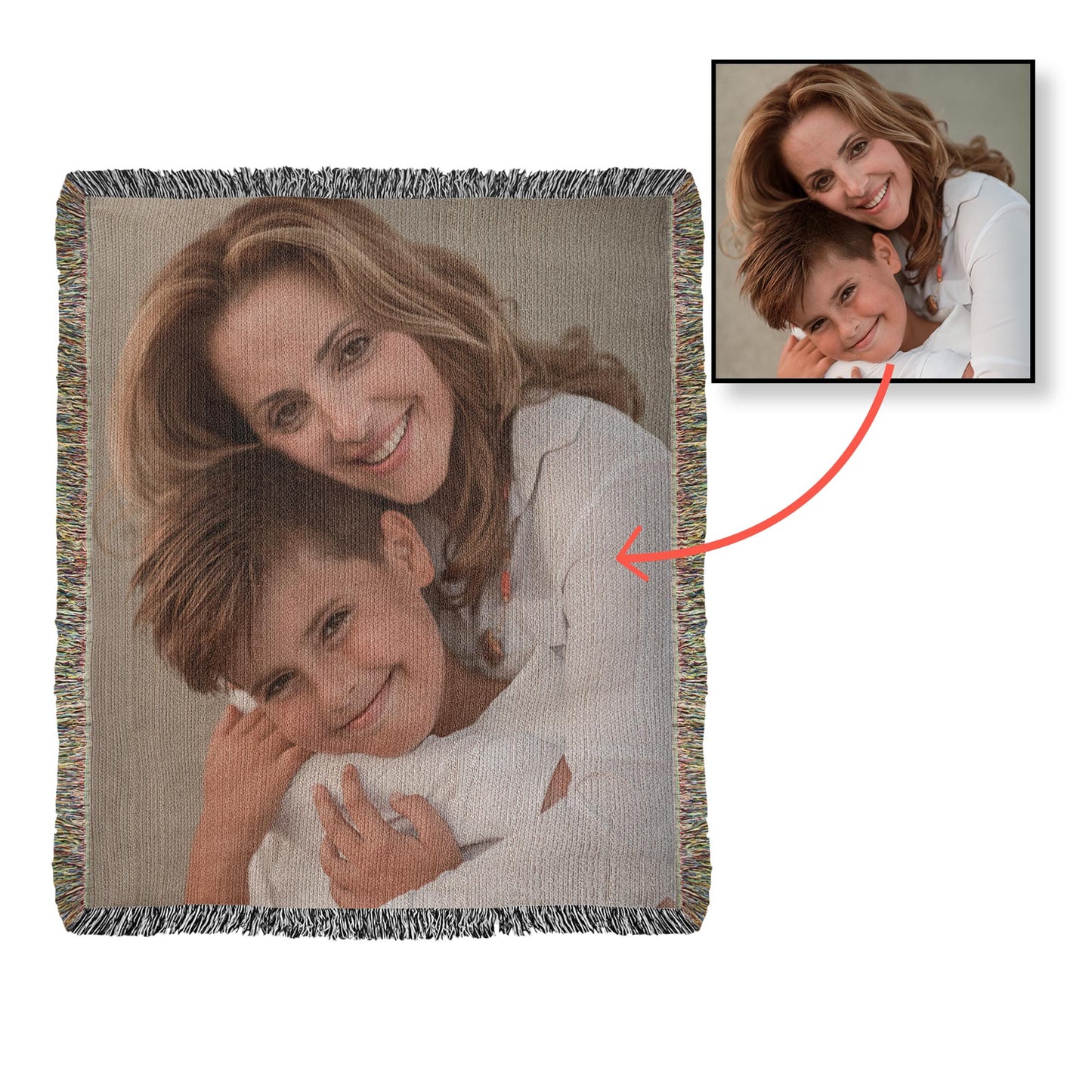 Wrap Yourself in Love with a Personalized Heirloom Woven Pet Blanket (Portrait)