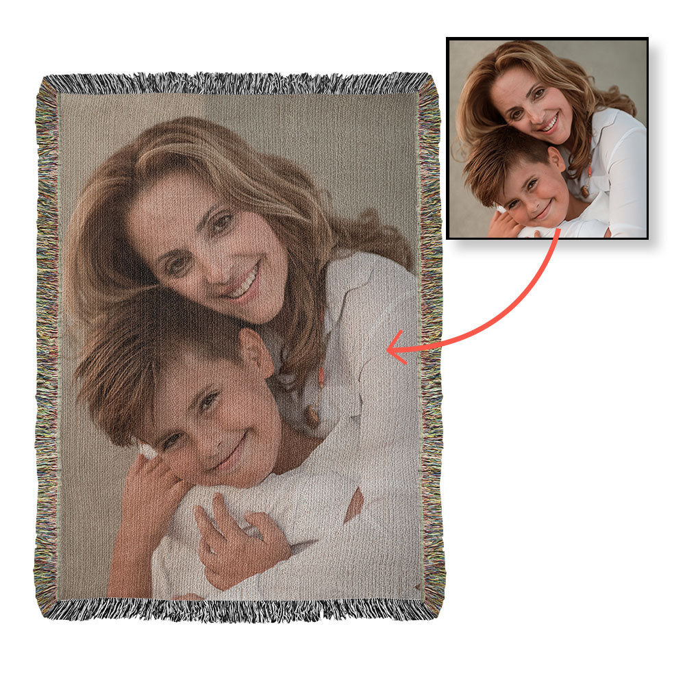 Wrap Yourself in Love with a Personalized Heirloom Woven Pet Blanket (Portrait)