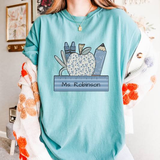 Personalized Teacher T-Shirt (Comfort Colors)
